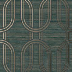 a green and brown wallpaper with circles on it