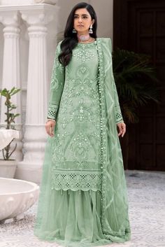 #eBay #eBayStore #eBaySeller #India #Women #SalwarKameez #Firozi #BridalGallery#Bollywood #Tradictional #Bridal #Wedding #PartyWear #Designer #PartySuit #SalwarKameez #Evening #Festival https://www.ebay.com/str/bridalgallery007 Green Sharara Suit, Green Sharara, Kurti Style, Modest Evening Dress, Lehenga Suit, Palazzo Suit, Net Lehenga, Salwar Kamiz, Designer Anarkali