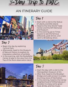 the 3 day trip to nyc info sheet