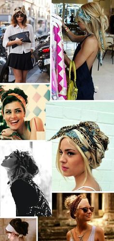 Head Scarf Ideas Stile Boho Chic, Bridget Bardot, Look Boho Chic, Boho Styl, Scarf Tutorial, Estilo Boho Chic, Head Wrap Scarf, Bohol, Penteado Cabelo Curto