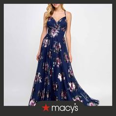 out of stock Floor-length Floral Print Prom Dress, Glamorous Floor-length Floral Print Dress, Navy Blue And Purple, Blue Floral Embroidered Floor-length Evening Dress, Multicolor Floral Print Floor-length Maxi Dress, Blue Floral Print Floor-length Evening Dress, Metallic Mesh, Mesh Gown, Dress Navy Blue