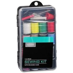 the sewing kit is packed with all kinds of thread