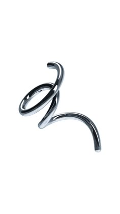 a pair of metal spirals on a white background