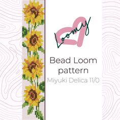 the bead loom pattern depicts sunflowers