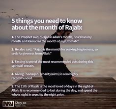 a woman sitting on a dock with the words 5 things you need to know about the month of rajab