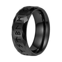 PRICES MAY VARY. Design: This stainless steel Viking ring is carved with Nordic protective runes, and in Nordic legend, each rune letter contains a sacred power. Our high-quality stainless steel ring is engraved with these mysterious runes, adding a little mystery and charm to you. Material: High quality stainless steel, mirror polished, the mens ring is very smooth and comfortable to wear. We have also added a vintage silver ring with Gothic style. These viking rings are durable and can be worn Ring Bands For Men, Protective Runes, Viking Rings For Men, Symbolic Black Stainless Steel Rings, Viking Style Sterling Silver Ring, Adjustable Engraved Viking Rings, Mens Silver Rings Viking, Viking Rings, Adjustable Silver Viking Ring