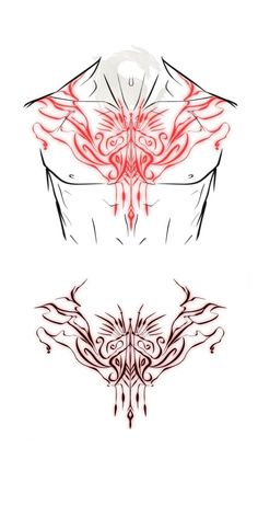 the front and back of a tattoo design