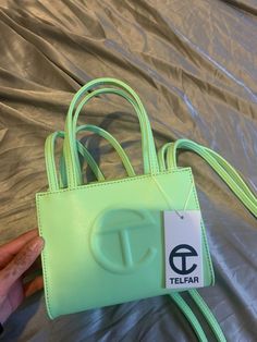 Mint Telfar Bag Outfit, Purse Essentials