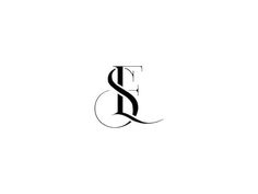 the letter e is made up of letters that are black and white, with an elegant design