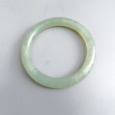 Vintage Chinese 1960's Translucent Pale Green Nephrite Jade Hand Carved Bangle | eBay