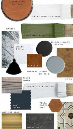 the different shades of paint and their names