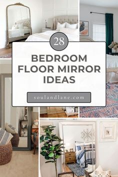 bedroom floor mirror ideas with text overlay