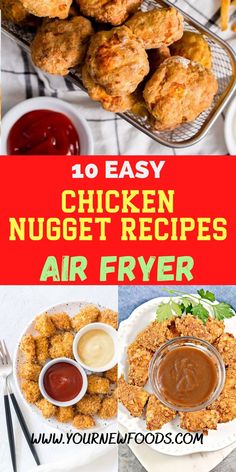 chicken nuggets are the perfect appetizer for air fryers and can be made in less than 10 minutes