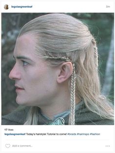 Lord Of The Rings Hairstyles, Legolas Hair, Elvish Hairstyles, Elven Hairstyles, Elf Hair, Peinados Fáciles Para Cabello Corto, Athletic Hairstyles, Mens Haircuts Short