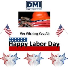 we wishing you all happy labor day with stars and an orange hard hat on top