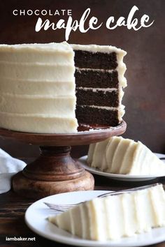 a slice of cake sitting on top of a white plate