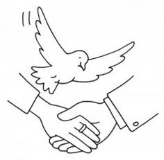 two hands shaking over each other with an eagle on it's arm and another hand in the background