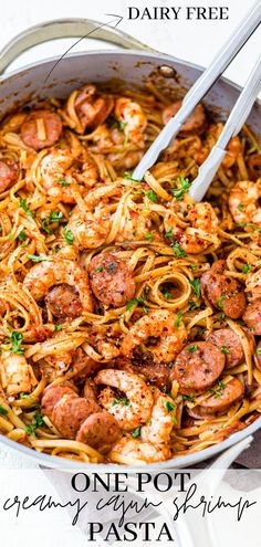 one pot creamy pasta with sausage and parsley