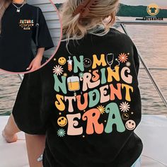 🔥 Use code SAVEMORE at checkout for 30% OFF with 3+ item order. Don't miss out! Embark on your nursing journey with our "In My Nursing Student Era" Shirt, designed exclusively for future nurses! Crafted with premium fabric, this shirt offers both comfort and style. Embrace the excitement and dedication of nursing education. Perfect for nursing students or as a gift to inspire their path. Order now and wear this shirt proudly, symbolizing your commitment to learning and becoming a compassionate Gifts For Nursing Students, Nursing Student Shirts, Nurse Crewneck, School Sweatshirts, Nursing Student Gifts, Cute Nurse, Future Nurse, Nursing Education, Nursing Student