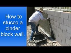 Diy Cinder Block Wall, Exterior Cinder Block Wall Makeover, Diy Stucco Walls, Stucco Retaining Wall Ideas, Cinder Block Foundation Makeover, How To Build A Cinder Block Wall, Cinder Block Wall Ideas, Plaster Cinder Block Wall, Stucco Foundation Ideas