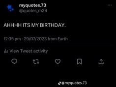 the birthday message is being displayed on an iphone's screen, and it appears to be from earth