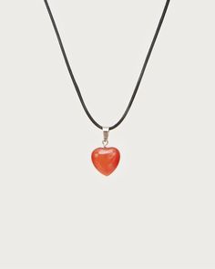 Carnelian Heart Cord Necklace | En Route Jewelry Mitski Concert, En Route Jewelry, Green Aventurine Stone, Chakra Racine, Aventurine Stone, Romantic Jewellery, Carnelian Stone, Instagram Tags, Kinds Of Clothes