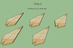 the instructions for how to make paper airplanes are shown in three different positions, including one with