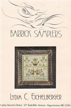 the front cover of a cross - stitch book with an image of a bird in flight