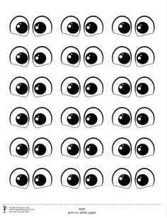 an eye chart showing the different types of eyes and how to draw them with markers