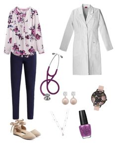 Doctor Attire Female, Doctor Wardrobe Female, White Coat Outfit Medical, Medical Professional Outfits, Cute Nursing Scrubs, Women Doctors