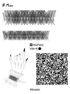 two different types of nail art designs with qr code