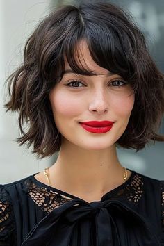 20 Messy Bob Haircut Ideas That Are Effortlessly Cute French Bob And Bangs, Wavy Bob With Bangs Over 50, Pixie French Bob, Woman Hairstyles 2024, Bob With French Bangs, Short French Bob Thick Hair, Layered French Bob With Bangs, French Bob For Fine Hair, Short French Hairstyles