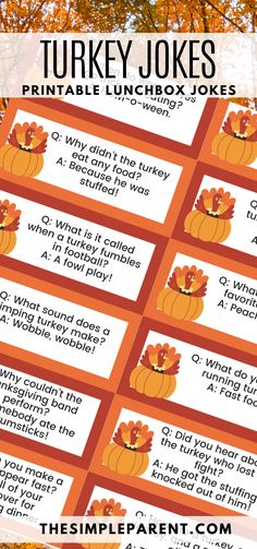 turkey jokes printable lunchbox labels for thanksgiving