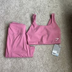 2. Gymshark Women's Pocket Leggings With Matching Sports Bra : Leggings Has Side Pockets: Nwt In Dusky Pink Color Gymshark Aesthetic, Gymshark Outfit, Gymshark Workout, Gym Shark, Gymshark Women, Dream Gift, Pink Sports, Workout Sets, Dusky Pink