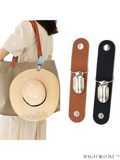 BagForLove - Travel Hat Clip: Litchi Embossed PU Outdoor Hut, Hat Holder, Hat Clip, Hat Storage, Travel Hat, Luggage Strap, Luggage Organization, Hat Clips, Outdoor Hats