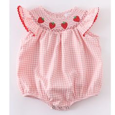 Brand New In Package Cotton/Polyester According To Customer Feedback These Run True To Size. Strawberry Romper, Bubble Clothes, Baby Bubble, First Birthday Themes, Baby Fits, First Birthday Outfits, Bubble Romper