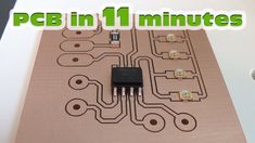 an electronic board with the words pcb in 1 minutes