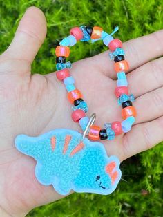 Made with elastic cord Blue Dinosaur, Kandi Bracelets, Accessory Gift, Jewelry Bracelets, Beaded Bracelets, Bathing Beauties, Ships, Electronic Accessories, Elastic