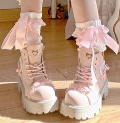 Don’t Judge Me, Kawaii Outfit Ideas, Pearl Light, Cute Shoes Heels, Kawaii Shoes, Pink Winter, Kawaii Fashion Outfits, Cute Princess