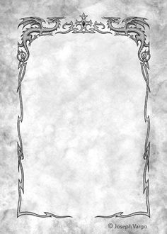 a drawing of a square frame with an ornate design on the bottom, and a star above