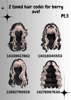 Fete Emo, Two Toned Hair, Black Hair Roblox, Black And Blonde, Tone Hair, Anime Hair, Roblox Codes, Hair Designs