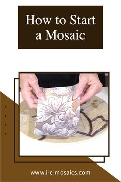 how to start a mosaic with pictures and text overlaying the image in brown