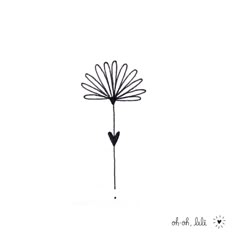 a black and white drawing of a flower