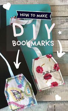 the cover of how to make diy bookmarks