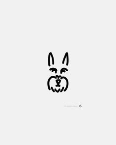 an image of a rabbit's face drawn in black ink