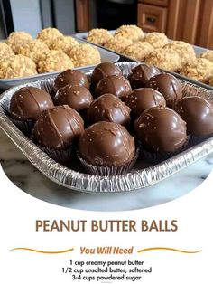 chocolate covered peanut butter balls in tin foil