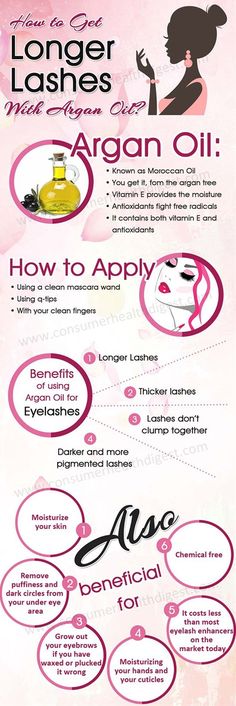 Use Argan Oil To Get Longer Lashes Oil For Eyelash Growth, Thicker Eyebrows, Eyelash Care, Lash Care, Lash Princess, Argan Oil Benefits, Longer Lashes, How To Grow Eyelashes, Eyelashes Mascara