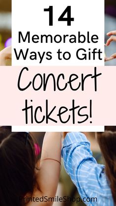 Learn all about concert ticket gifts and how to gift concert tickets even when you don't have them yet. Learn the best ideas to plan a concert ticket gift surprise to help you plan a fun concert ticket reveal. Learn more about printable concert ticket templates at printedsmileshop.com