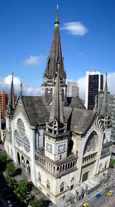 an old church in the middle of a city