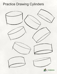 the instructions for drawing cylinder shapes